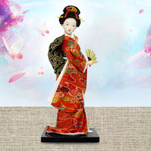 日式装饰品摆件特色手工艺品日本人偶和服娃娃艺妓绢人婚庆9寸