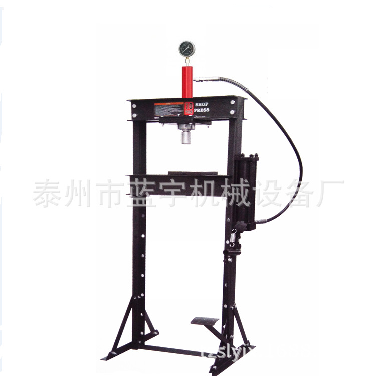 现货10T框架式压力机 双柱式带表脚踏压机 多功能手动电动液压机