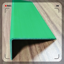 厂家定制包装护角条50mmx70毫米绿色PVC塑料型材挤出塑胶异型材