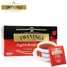 川宁英式早餐红茶25片 英国Twinings 欧洲进口袋泡茶叶早餐红茶