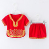 Children's summer clothing, short sleeve T-shirt, ethnic set, Chinese style, Korean style, ethnic style