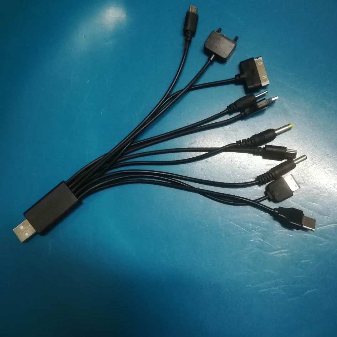 一拖十 1拖10 10合1 十合一手机USB手机平板电脑充电线数据线