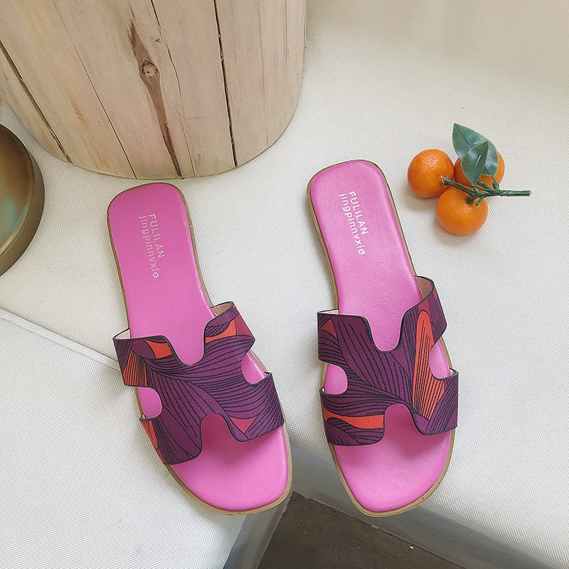 Летние женские шлёпанцы корейского стиля, лёгкая плоская подошва, размеры 35–40