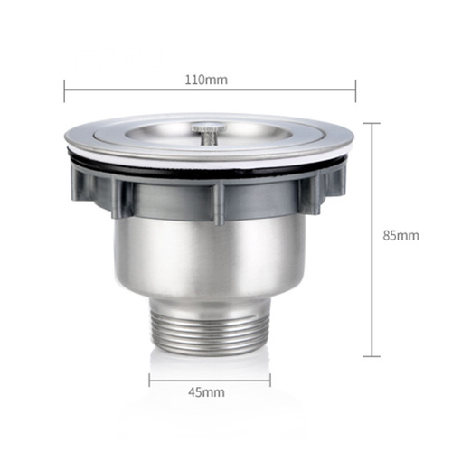 201 stainless steel sink drain, kitchen sink pull-up drain, sanitary ware manufacturer