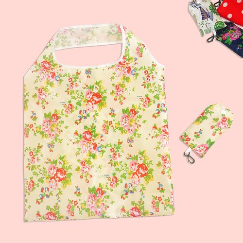 Shopping bag printed polyester storage bag Creative foldable shopping bag Direct factory supply