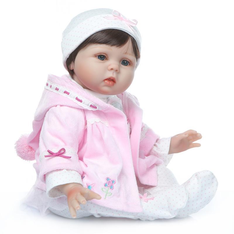 NPK simulación bebé muñeca de silicona muñeca Linda bebé le gusta ropa rosa