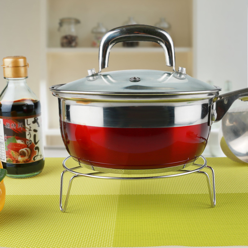 Zhenxing Acero inoxidable vapor hogar huevo vapor fino lanzamiento a mano libre engrosado triángulo vapor alto y bajo dos pies