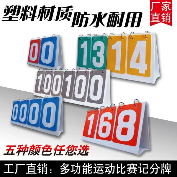 Competition Scoreboard Activity Flip Card Red Yellow Blue Green Gray Scoring Card Early Education Color Number Card