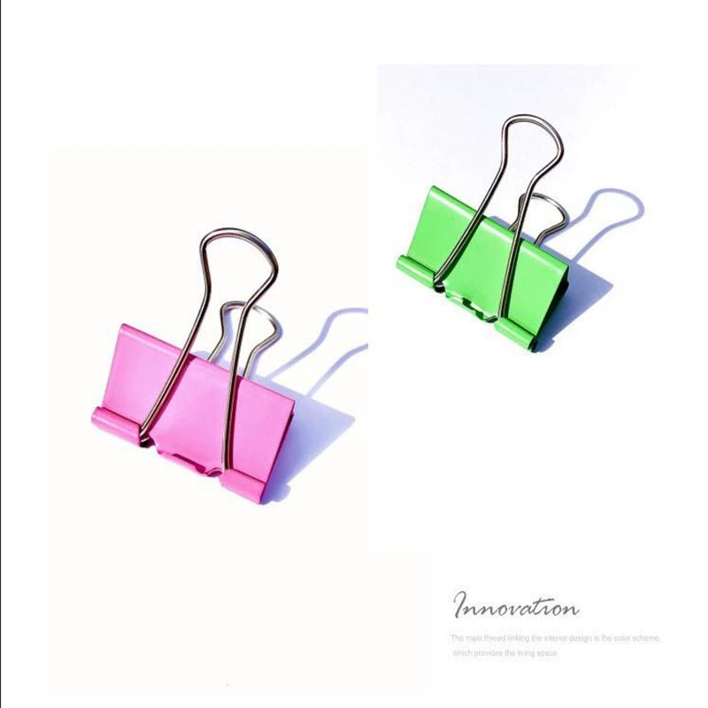 Source factory direct supply office color long tail clip rose gold spray paint long tail clip bill multi-spec long tail clip