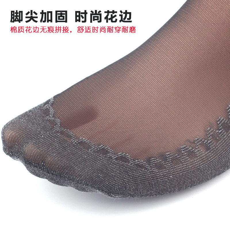 랑샤 면촉감 짧은 스타킹 여름용 얇은 스타킹 여성용 투명 레그삭스 면 소재 미끄럼 방지 내구성 초박형
