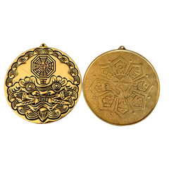 Brass Lion Biting Sword Bagua Mirror Tiger Head Bagua Mirror Tai Chi Bagua Craft Supplies Wholesale Manufacturer Wholesale