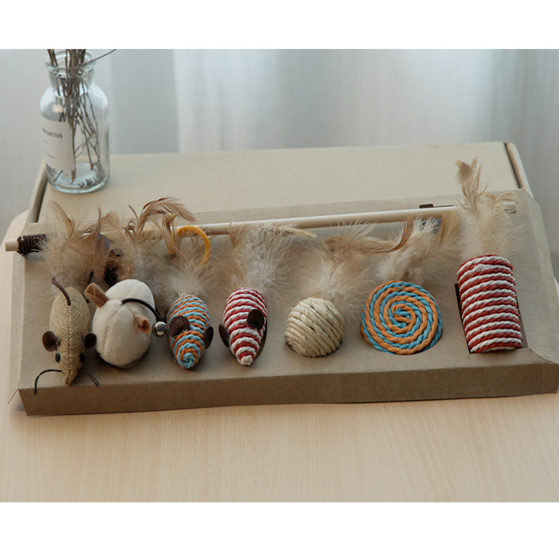 Juego de Varitas Interactivas para Gatos Set de 7 piezas Interactivo para Entretenimiento de Gatos