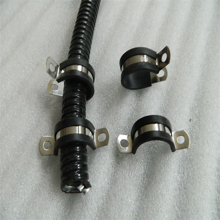 DIN3016-1标准管夹 R/U型金属包胶管卡 蛇皮管紧固夹