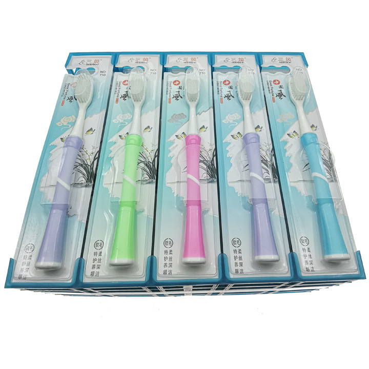 Cepillo de Dientes para Adulto D2111 710# de Cerdas Suaves para Hogar y Viaje