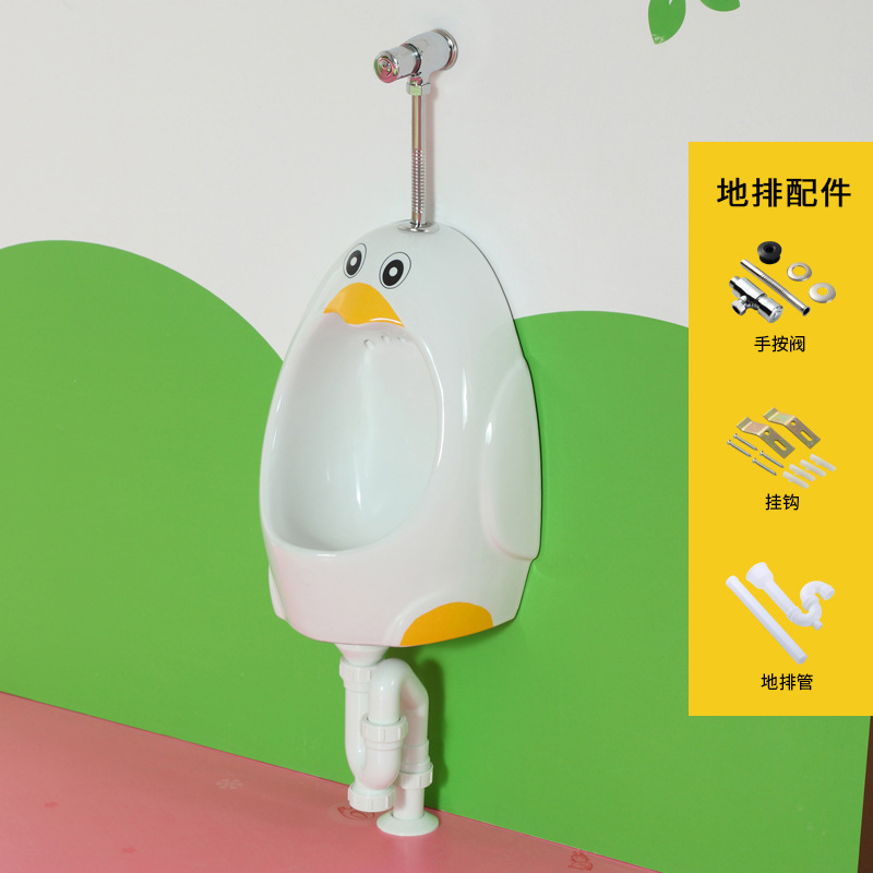 Orinal colorido infantil jardín de infantes de cerámica colgante inodoro niño niños orinal de pie montado en la pared urinario