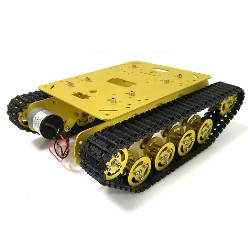 TS100 crawler metal tank chassis robot intelligent car suspension obstacle avoidance