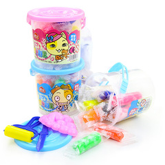 10 Color Clay Baby Infant Children DIY Handmade Plasticine Bucket Color Mold Set Clay Toy