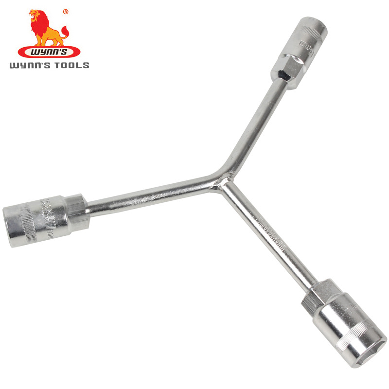 供应威力狮耐用三叉套筒扳手三角Y形加长型外六角人型套管摩托车