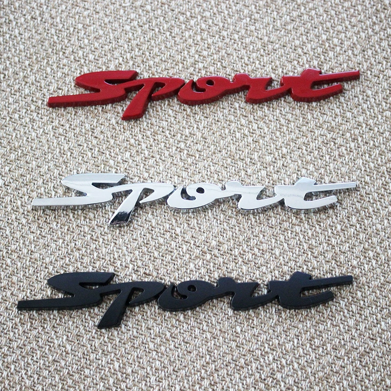 Автомобильные металлические 3D трехмерные автомобильные наклейки SPORT модифицированный логотип спортивный автомобиль логотип индивидуальные автомобильные наклейки внешний вид украшения наклейки