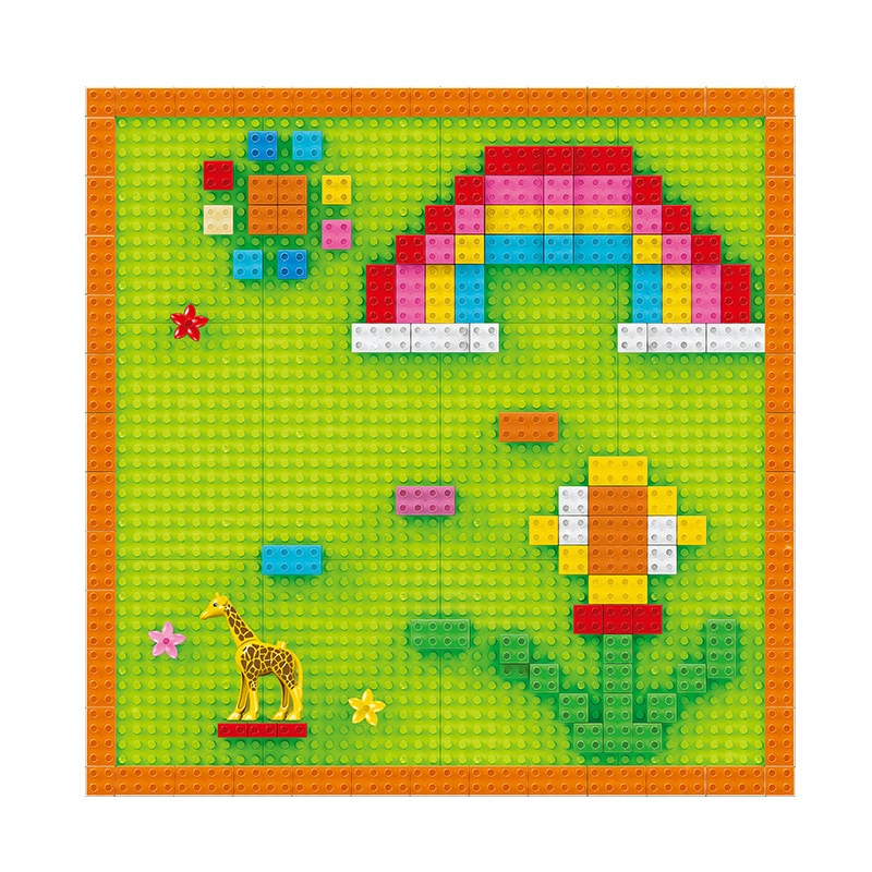Constructor for kindergarten, bottom plate on wall, smart toy, early education