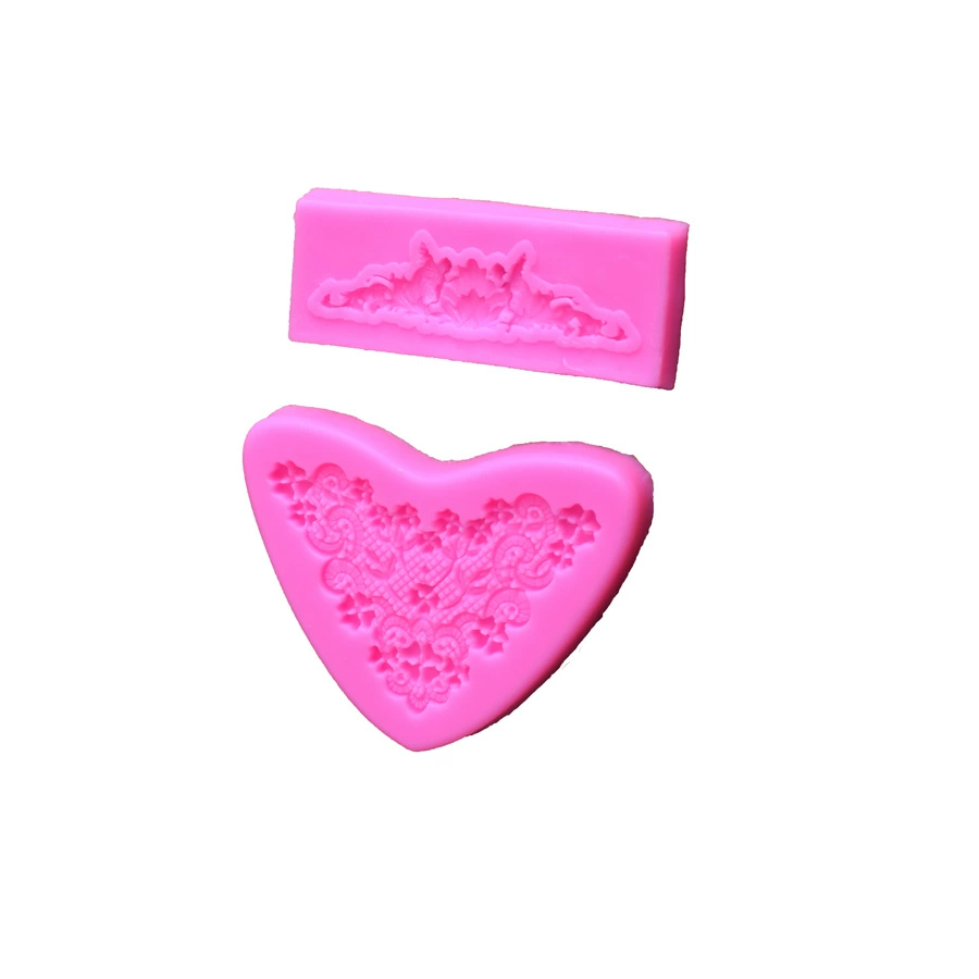 Decorations heart shaped, silicone mold, acrylic fondant, new collection, European style, handmade