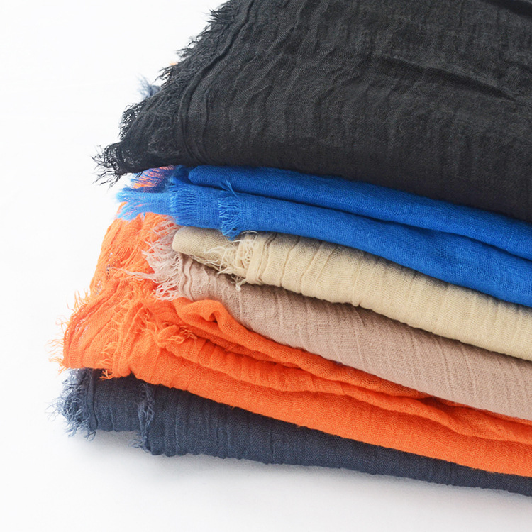 Bufanda monocromática de algodón y lino de estilo coreano para mujer bufanda de algodón de color puro de seda súper suave chal de gran tamaño