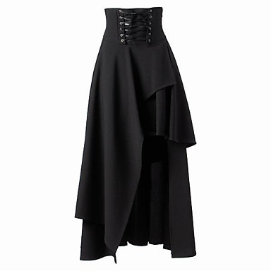 in stock European and American foreign trade AliExpress Amazon ebay explosion autumn and winter 5 color irregular gothic half-length skirt