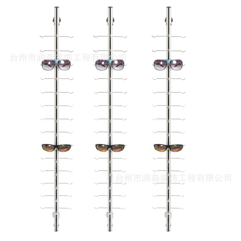 铝合金墙面式眼镜架 眼镜挂条 墙壁式眼镜展架 不带锁  5根起拍