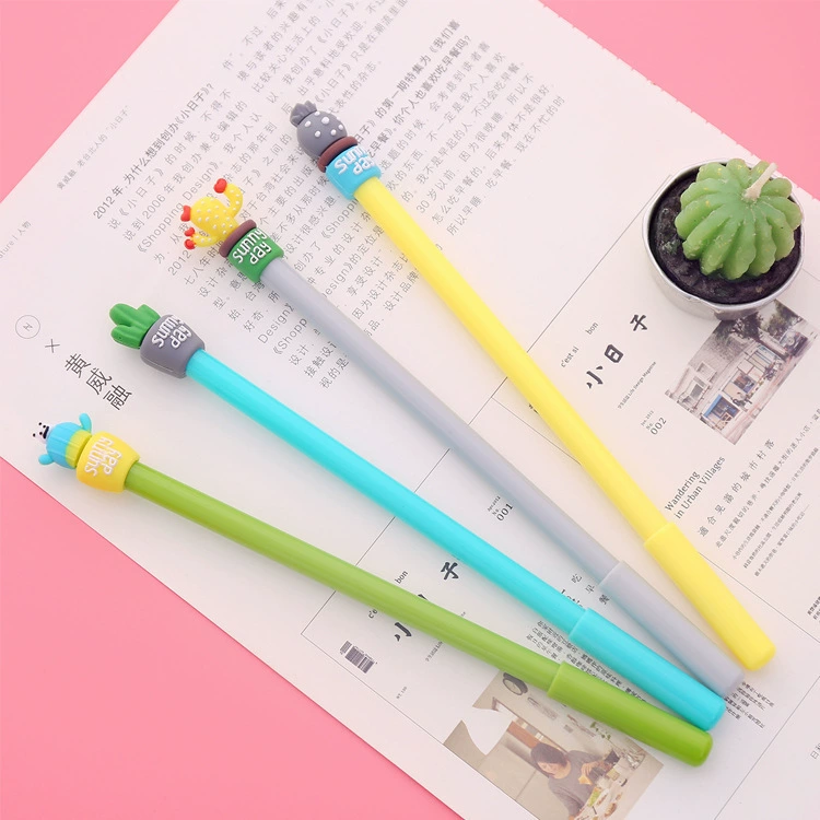 Rollerball pen for students, water-based pen, cactus