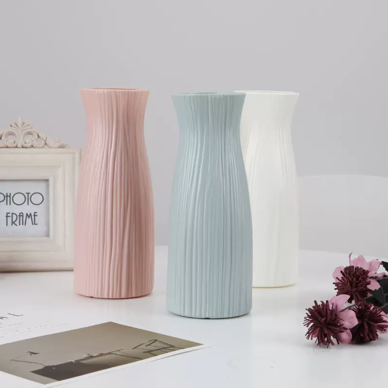 塑料时尚花瓶家居干花鲜花器餐桌客厅装饰品摆件