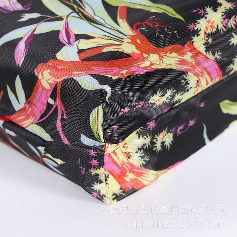 Venta al por mayor de gran capacidad de poliéster de cinco puntos a cuadros impreso bolsa de tela portátil plegable niño y madre bolso