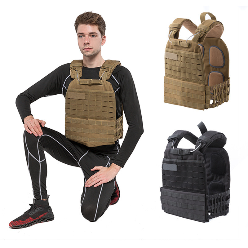 Tactical Weight-Bearing Vest, Adjustable and Detachable, for Running, Sports Training, Weighted Fitness Vest, Outdoor Professional Aerobic Exercise