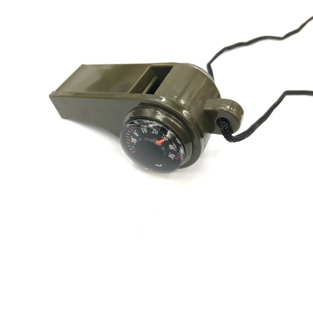 Al Aire Libre Multi-funcional tres-en-uno silbato de salvamento con brújula termómetro competencia árbitro silbato