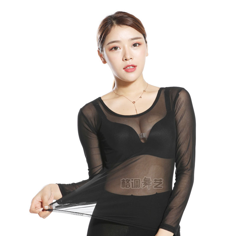 Black top [mesh] long sleeves
