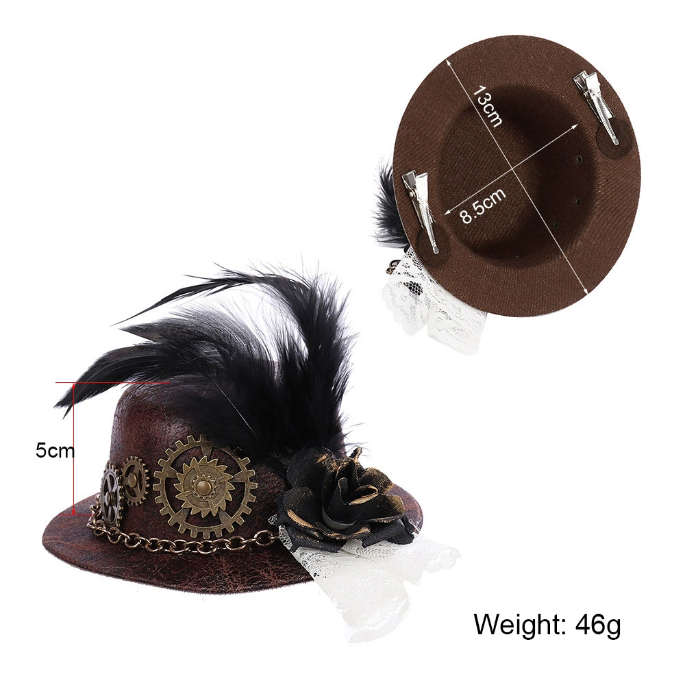 (Cross-border trading), small hat with gears, punk style