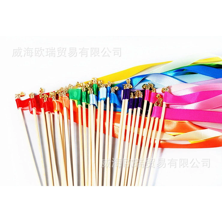 Фабрика прямая лента Полиэфирная лента дождь шелковая волшебная палочка Европейская Свадьба Свадебная вечеринка разогрев интерактивное развеселение