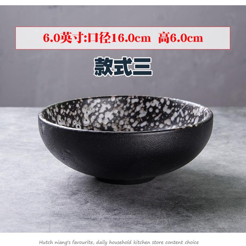 6 pulgadas tazón de cerámica ensalada sopa de fideos arroz tazón de comida ligera