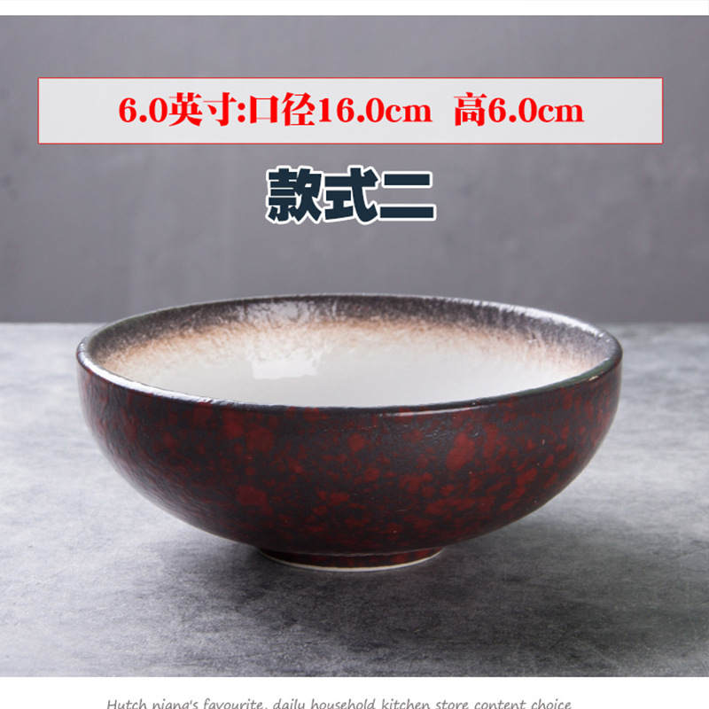 6 pulgadas tazón de cerámica ensalada sopa de fideos arroz tazón de comida ligera