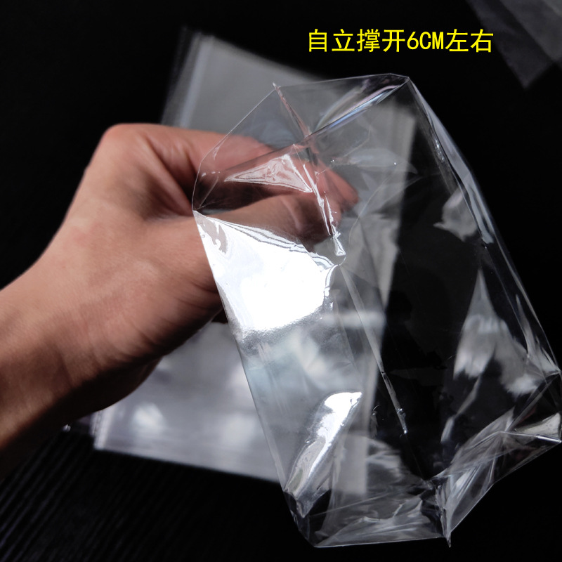 Bolsa de embalaje de frutas transparente bolsillo plano 15*25 bolsa autoportante bolsa de embalaje de pan 100/bolsa