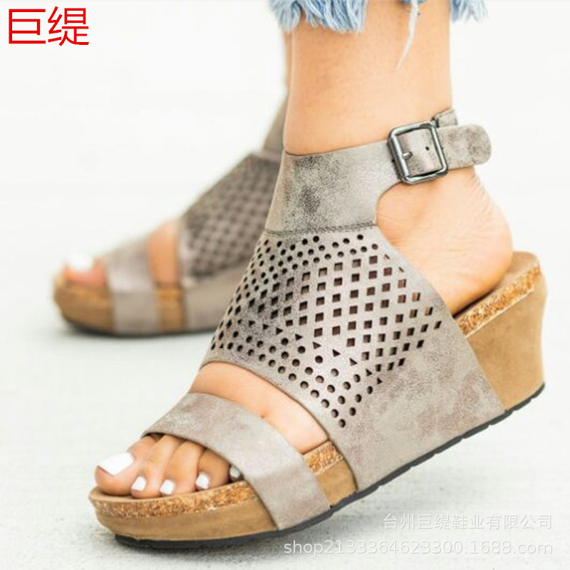 Juti spot women's shoes wish Amazon independent station eaby foreign trade 35-43 large size women's sandals