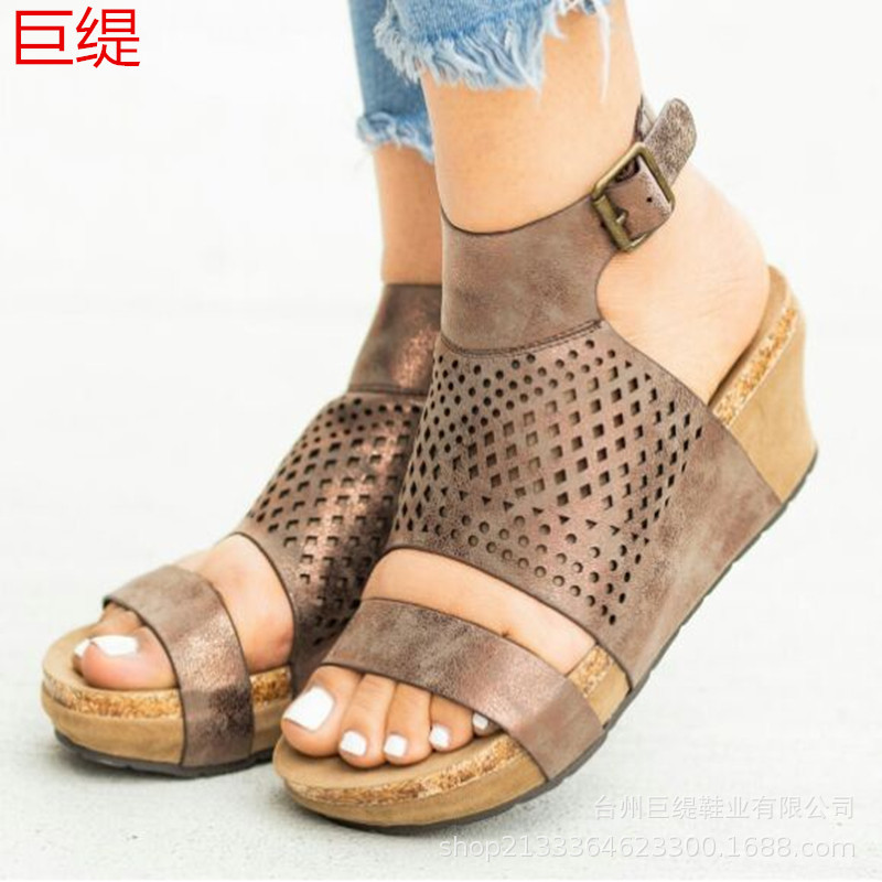 Juti spot women's shoes wish Amazon independent station eaby foreign trade 35-43 large size women's sandals