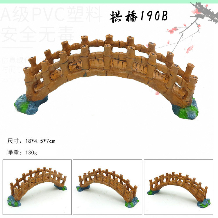 Acuario pecera paisaje decoración puente rocalla bonsai decoración resina puente tortuga plataforma de escalada psicológica bandeja de arena puente