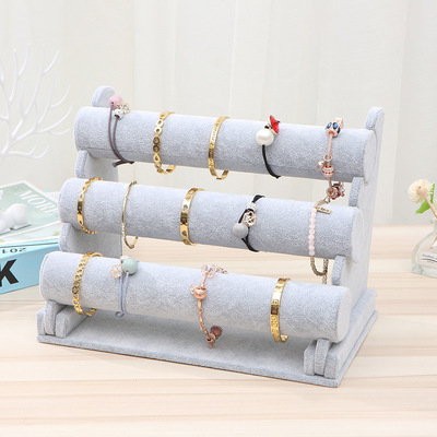 three layers Flannel Bracelet Bracelet holder Watch rack Hairpin Jewelry stores Jewelry jewelry Display rack