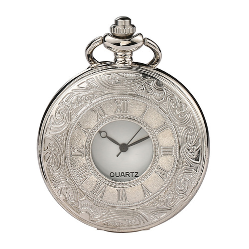 Boshiya quartz pocket watch wholesale pastoral style retro Roman hollow pocket watch men's and women's clothing accessories quartz watch