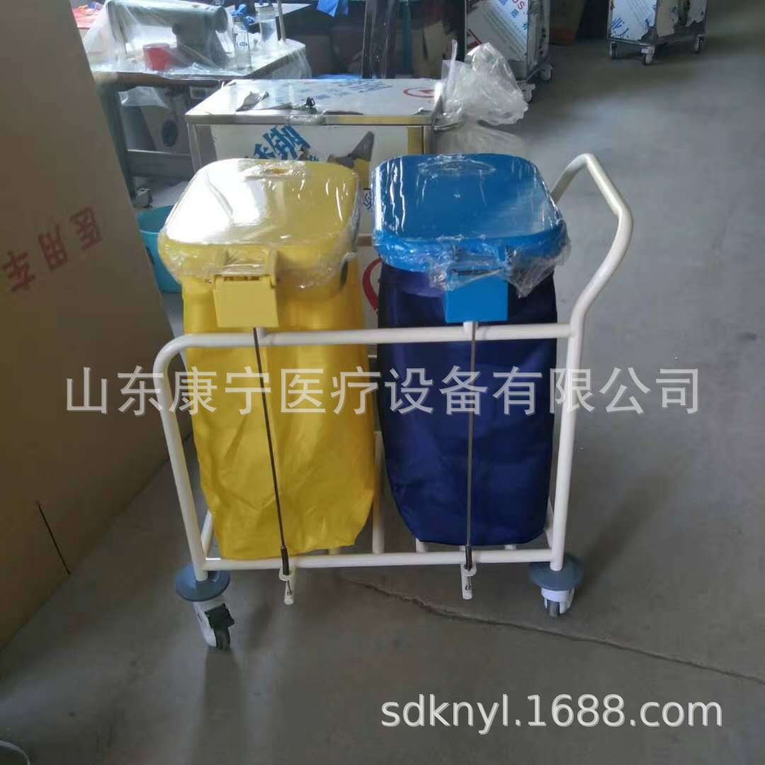 厂家直销脚踏晨间护理车双筒单筒污物车移动手推分类垃圾静音车