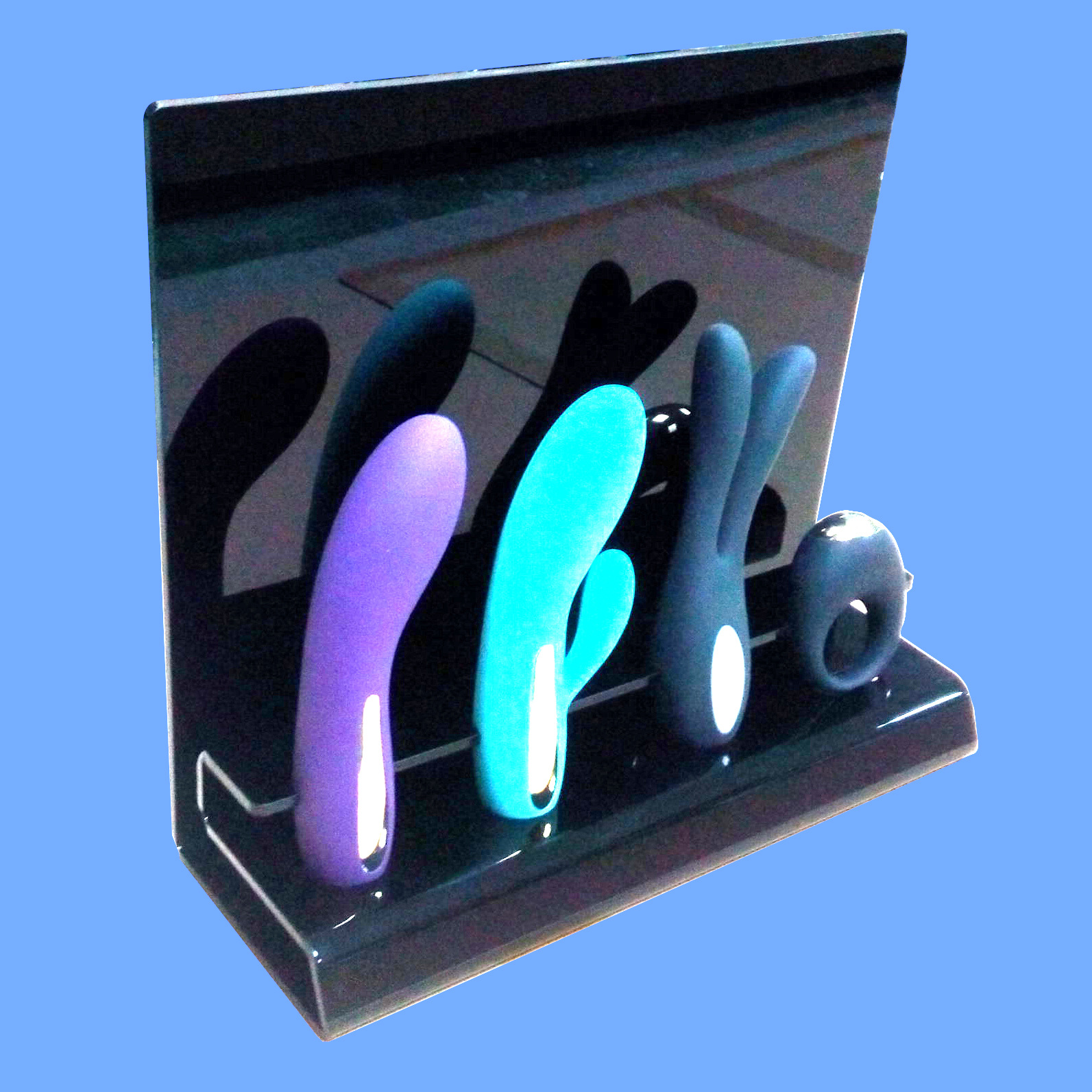情趣保健用品展示架亚克力AV震动棒陈列架女性自慰器展架