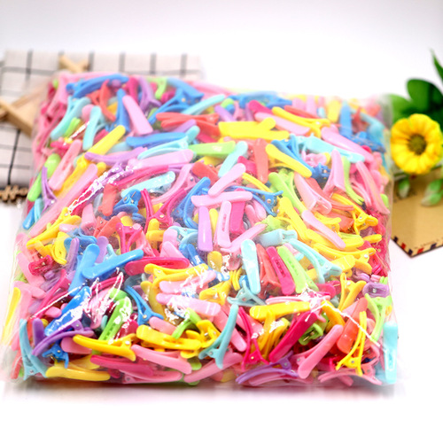 Jelly Color 4cm Duckbill Clips, Colorful Zoned Clips for Children, Stylish Hair Clips, Plastic Hair Clips, etc.