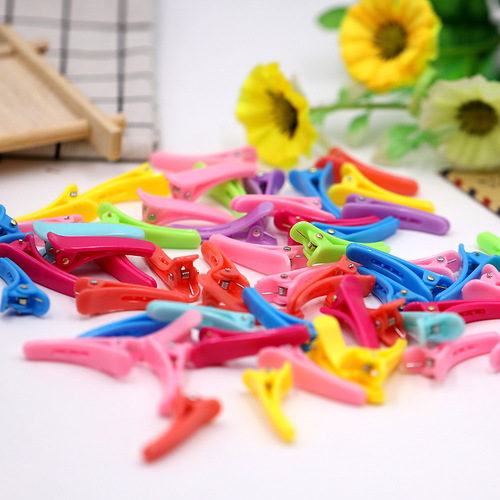 Jelly Color 4cm Duckbill Clips, Colorful Zoned Clips for Children, Stylish Hair Clips, Plastic Hair Clips, etc.