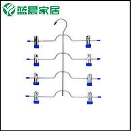 厂家直销家用省空间多功能裙夹四层裤架挂衣架多层裤夹子收纳裤挂