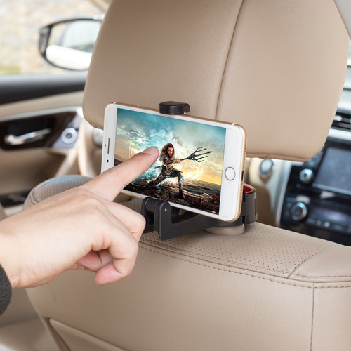Multifunctional car rear mobile phone holder locking car seat hook supplies creative car products